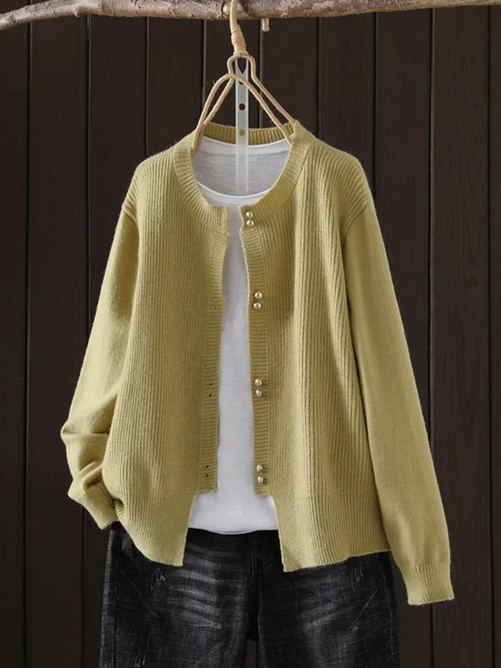 Lori | Chic Pearl-Button Cardigan