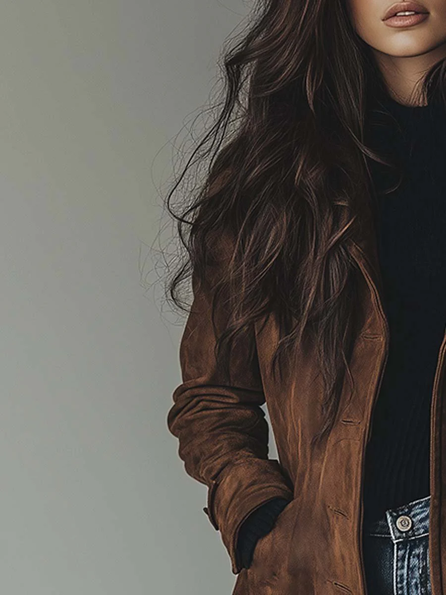 Anne | Vintage Suede Trench Coat