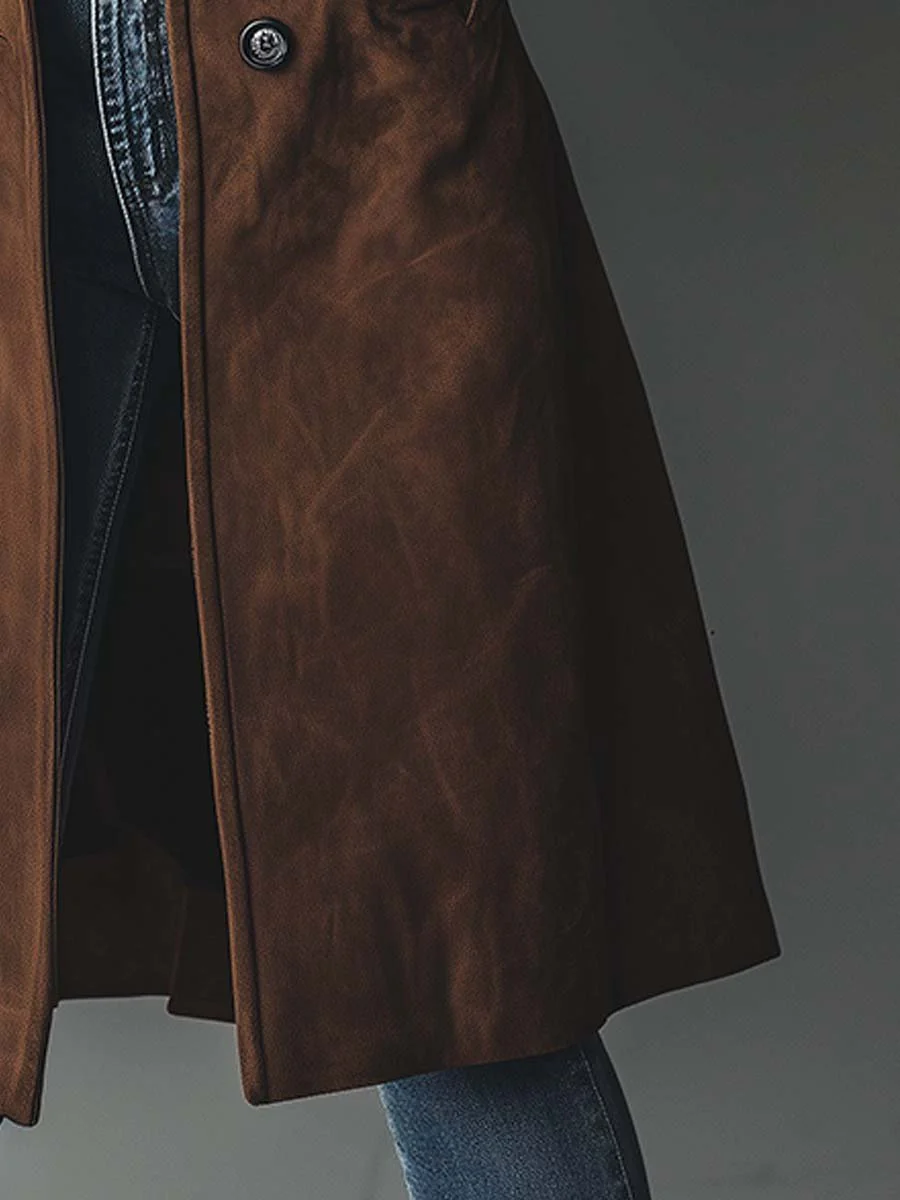 Anne | Vintage Suede Trench Coat