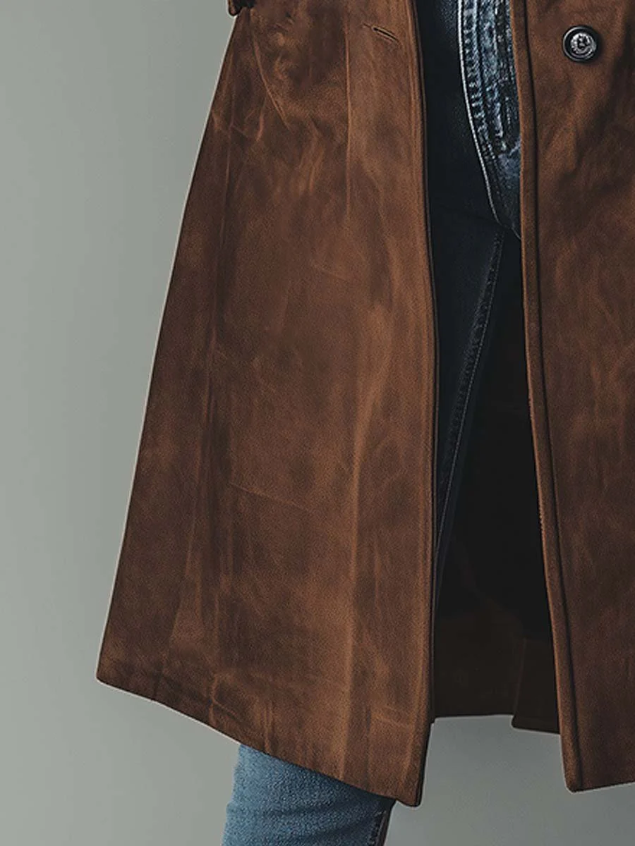Anne | Vintage Suede Trench Coat