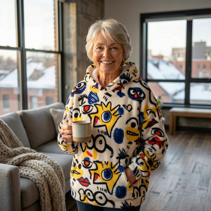 Oversized Sherpa Hoodie Blanket