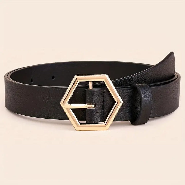 Fine line – classic women's belt made of genuine leather
