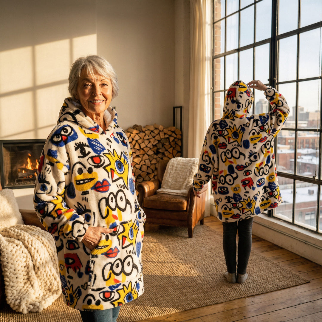 Oversized Sherpa Hoodie Blanket