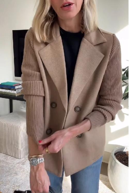 Anaru™ | Premium Elegant Knit-Sleeve Blazer