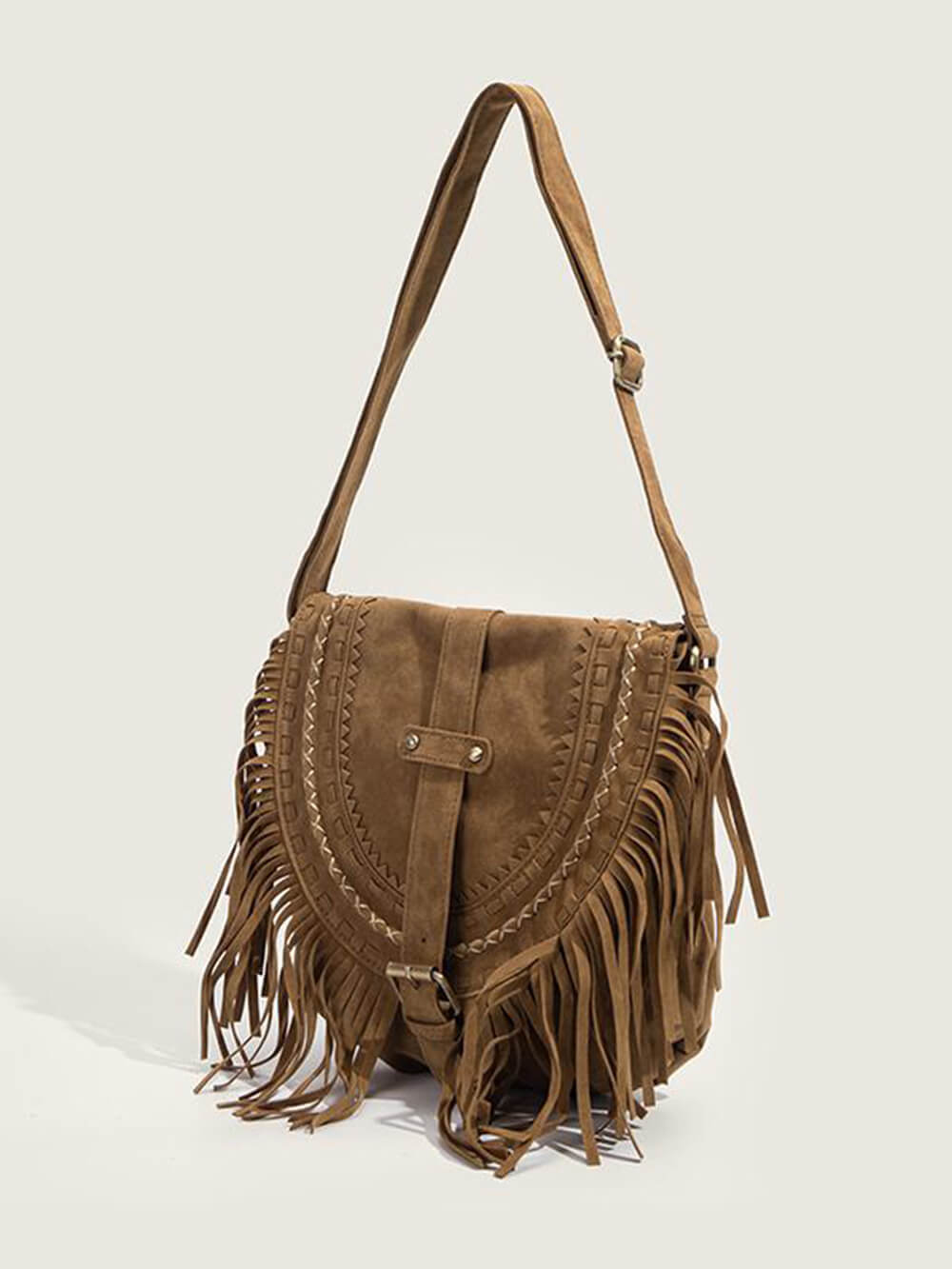 Riley™ | Handmade Bag with Fringes and Buckle