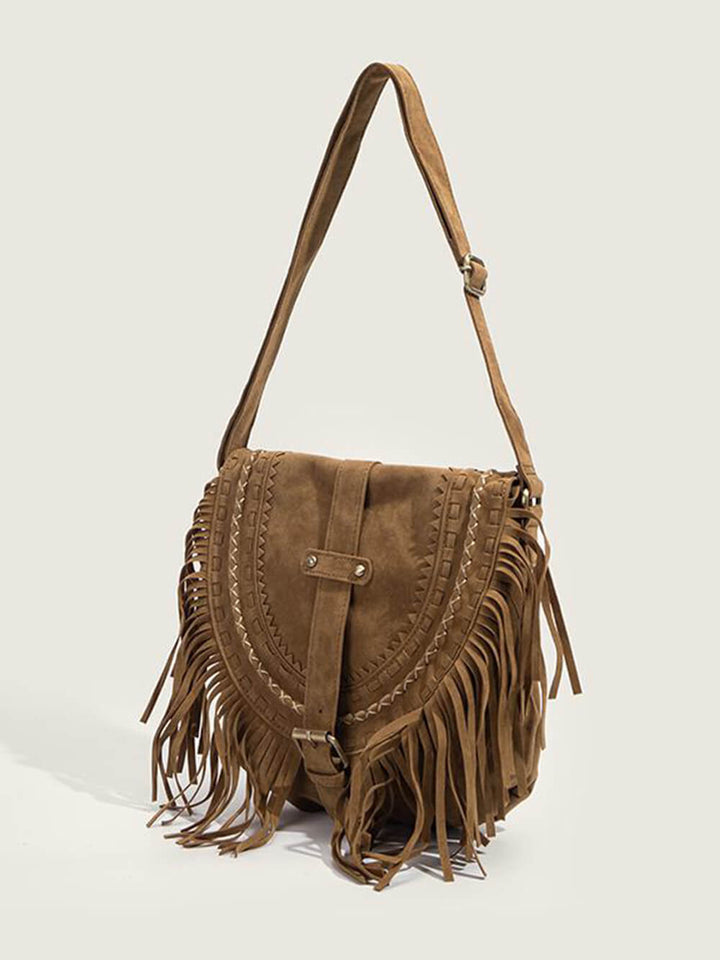 Riley™ | Handmade Bag with Fringes and Buckle