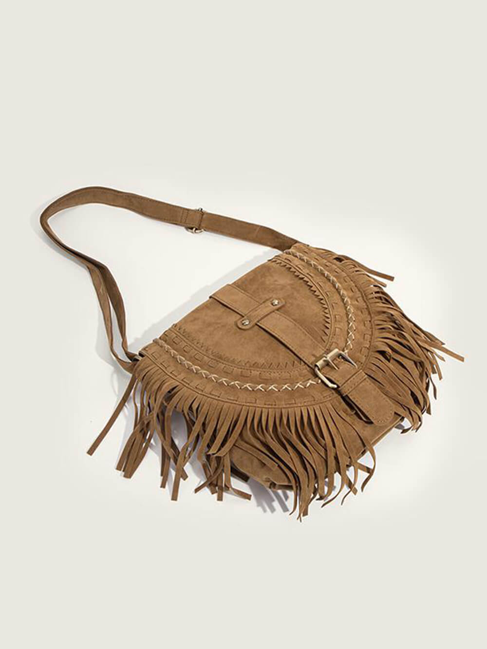 Riley™ | Handmade Bag with Fringes and Buckle