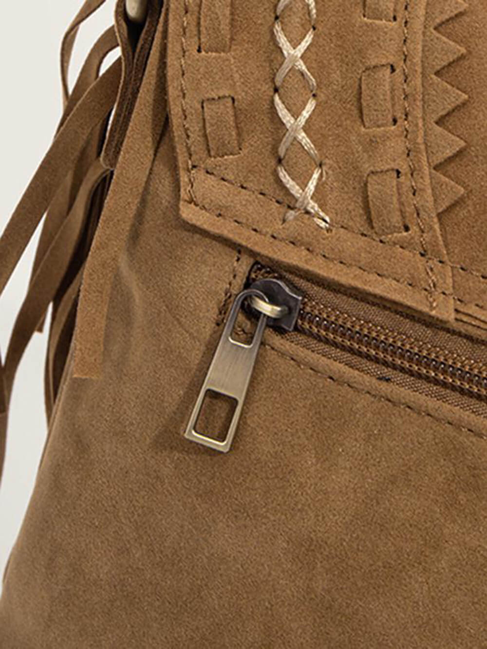 Riley™ | Handmade Bag with Fringes and Buckle